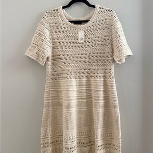 GAP Cream Crochet Dress